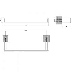 Gessi Eleganza Полотенцедержатель 30см, цвет: хром