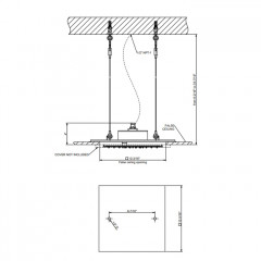 Gessi Minimali Встраиваемая в потолок душевая система 350х350 мм., с функцией тропический ливень, цвет Mirror Steel (без накладной панели 57871)