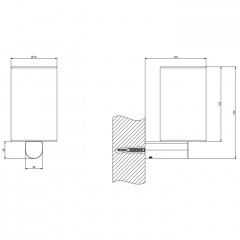GESSI Rilievo Стакан настенный, цвет: хром