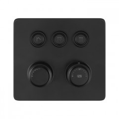 GESSI HI-FI ECLECTIC Смеситель для душа настенный встраиваемый, термостатический, с 3 запорными кнопками, цвет Black XL