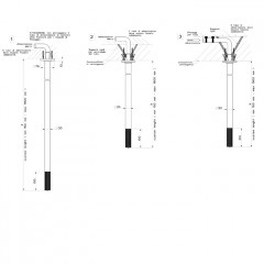 GESSI INCISO Излив потолочный, комбинируемый с удаленным управлением (не входит в комплект), цвет: finox