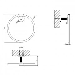 Gessi Ingranaggio Полотенцедержатель-кольцо, цвет хром
