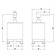Gessi Rettangolo Дозатор для жидкого мыла настольный, цвет: хром/белый