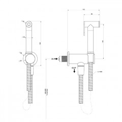 Gessi Transparenze Гигиенический душ, цвет: Gold CCP