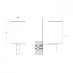 GESSI Origini Стакан настенный белый/Finox Brushed Nickel