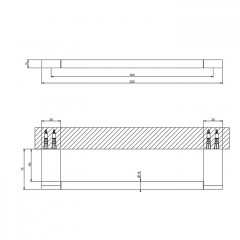 GESSI Origini Полотенцедержатель, 30 см, цвет Black Metal Brushed PVD