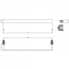 GESSI INVERSO ACCESSORIES Настенный полотенцедержатель, 60 см, цвет: Warm Bronze Br PVD