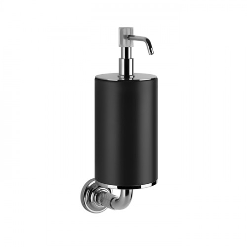 GESSI VENTI20 Дозатор для жидкого мыла подвесной, цвет черный, фурнитура хром