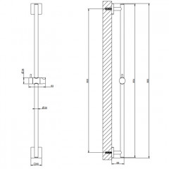 GESSI Rilievo Штанга для душа, цвет: хром