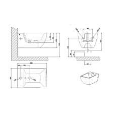 Gessi Mimi Биде подвесное с 1 отверстием под смеситель, с сифоном, цвет: белый