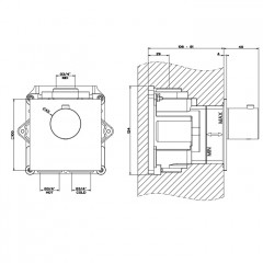 GESSI 316 Встраиваемый термостатический смеситель на 1 источник, резьба 3/4" (внешняя часть), цвет: steel brushed