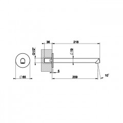 Gessi Ingranaggio Настенный излив, длинный, цвет: хром