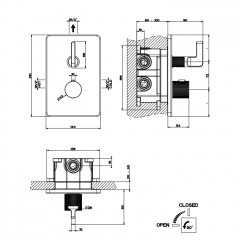 GESSI INCISO Термостатический смеситель на 1 источник (внешняя часть), цвет: золото