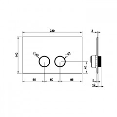 Gessi Anello Клавиши смыва VIEGA PREVISTA., цвет: хром