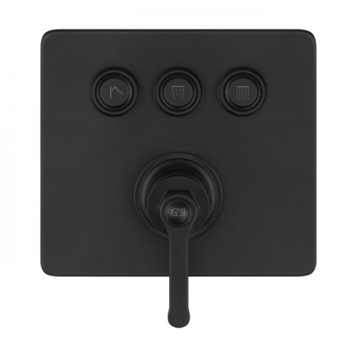 GESSI HI-FI ECLECTIC Смеситель для душа настенный встраиваемый, однорычажный, с 3 запорными кнопками, цвет Black XL