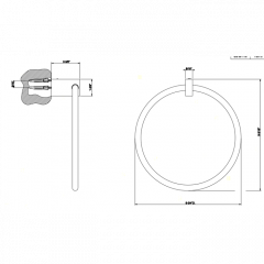 Gessi Rettangolo Полотенцедержатель "кольцо", цвет: хром