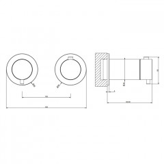 GESSI 316 Внешняя часть термост. смесителя на 3 потребителя, Black XL