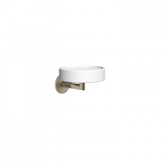 Gessi Anello Мыльница настенная белая, цвет Finox Brushed Nickel