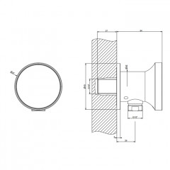 GESSI ORIGINI Шланговое подсоединение, цвет Finox Brushed Nickel