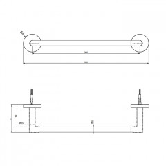 Gessi Tondo Полотенцедержатель, 30 см, цвет: Black XL