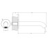 GESSI Origini Настенный излив 192 мм., цвет: Black Metal Brushed PVD