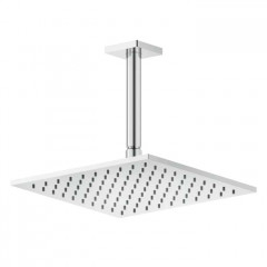 GESSI Rilievo Потолочная душевая головка на 1/2" 250x250 мм, длина изгот. под заказ (105 - 1855 мм), цвет: хром