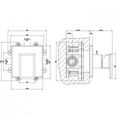 Gessi Eleganza Внешная часть встраиваемого однорычажного смесителя для раковины, цвет: черный металлик