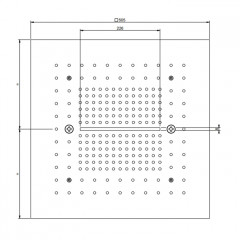 GESSI Накладная панель 500x500 мм., для душевой системы, встраиваемой в потолок, цвет Copper Brushed PVD