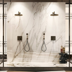 GESSI VENTI20 Верхний душ 200 мм., с настенным держателем 389 мм., цвет Brass PVD