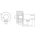 Gessi Ingranaggio Держатель для душевой лейки с выводом воды, цвет:Finox Brushed Nickel