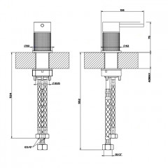 GESSI 316 Рычаг удаленного управления, цвет: steel brushed