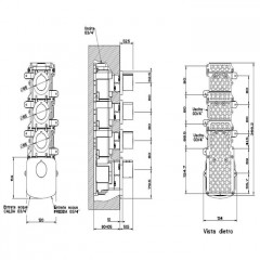 Gessi Tondo Встраиваемый термостат для душа, с 3мя независимыми выходами, верт/гориз установка, (внешние части), цвет: хром