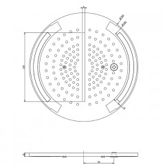 Gessi Colour Накладная панель с подсветкой 350, цвет Nickel PVD