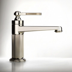 GESSI VENTI20 Смеситель для раковины на 1 отверстие, однорычажный, в комплекте с донным клапаном, цвет Brass PVD