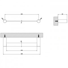 GESSI 316 Полотенцедержатель, 30 см, цвет: steel brushed