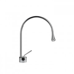 Gessi Goccia Смеситель для раковины на 1 отверстие, излив 244мм R=125, с фиксированным носиком, цвет: хром