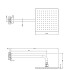 GESSI Rilievo Душевая головка шарнирная для настенного крепления 250x250 мм на 1/2", цвет: nero XL