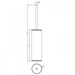 GESSI 316 Ершик напольный, цвет Black XL