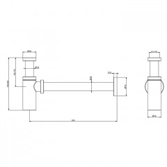 GESSI Сифон для раковины, круглый, цвет Gold CCP