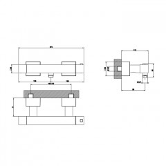 Gessi Rettangolo K Смеситель термостатический наружный для ванны с автоматическим переключателем ванна-душ, цвет Black XL