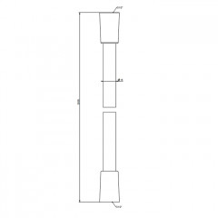 Gessi Шланг для душа с коническим соединением на 1/2", длина: 200 см, цвет: Black XL