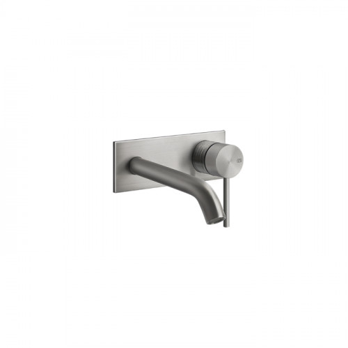 GESSI 316 Встраиваемый смеситель для раковины с изливом 200-170мм (внешняя часть), цвет: steel brushed