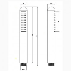 Gessi Goccia Душевая лейка с защитой от известкового налёта, цвет: белый