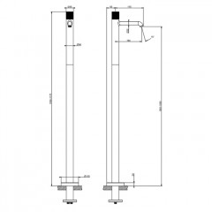 GESSI HABITO TRAME Смеситель для раковины напольный, однорычажный, цвет хром