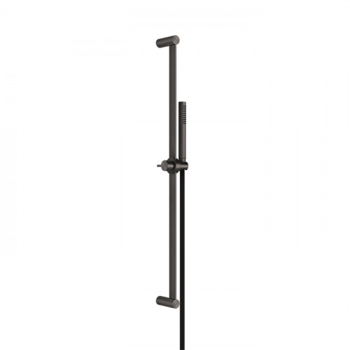 GESSI 316 Штанга в комплекте с душевой лейкой с легкой очисткой, шланг 1,50 м, цвет: brushed black metal pvd