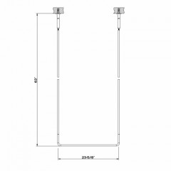 Gessi Goccia Полотенцедержатель потолочный 60см h=160см, цвет: белый