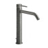 GESSI 316 Смеситель для раковины на 1 отверстие, высокий h=305мм, с донным клапаном, излив 156мм, цвет: steel brushed