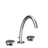 GESSI Origini Смеситель для раковины на 3 отв, с донным клапаном, в компл с отд вставкой, цвет хром