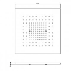 Gessi Minimali Накладная панель для душевой системы 350х350 мм., цвет Copper PVD