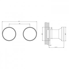 GESSI Origini Смеситель встраиваемый на 2 позиции,с отд вставкой., цвет: Finox Brushed Nickel